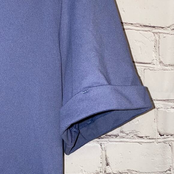 Alive V Neck Blue Short Sleeve Tee Shirt - Picture 3 of 7